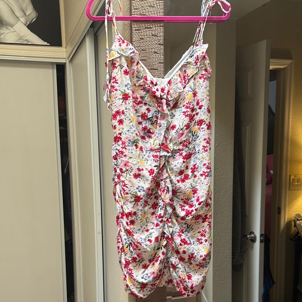 ASTR the label Floral Ruched Dress